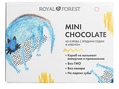 MINI CHOCOLATE из кэроба с ягодами годжи и изюмом